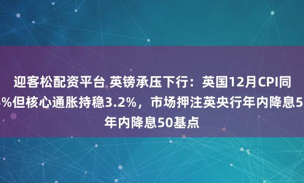 迎客松配资平台 英镑承压下行：英国12月CPI同比3.4%但核心通胀持稳3.2%，市场押注英央行年内降息50基点